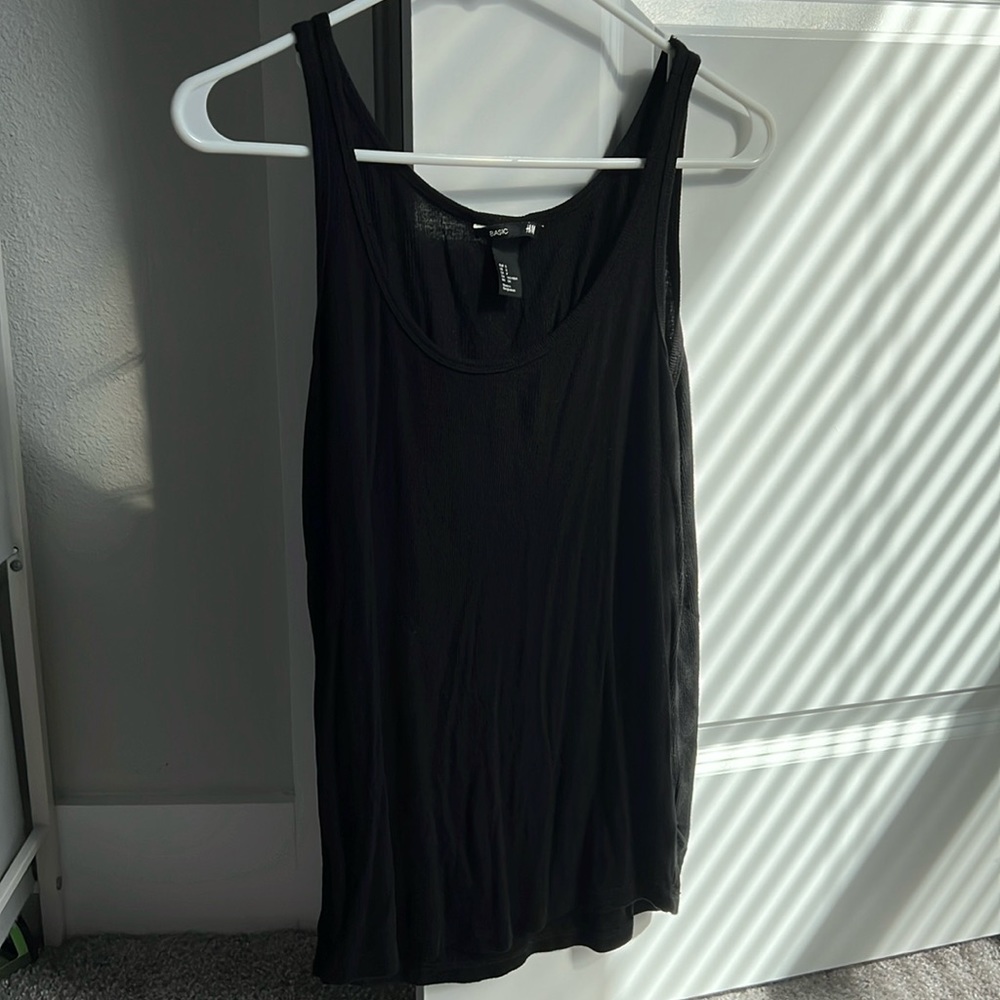H&M black tank top soft small